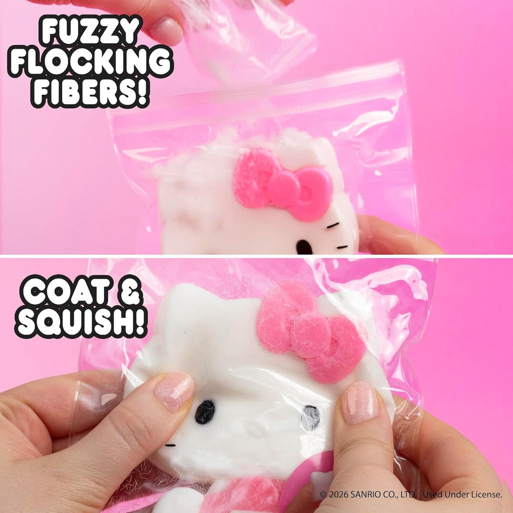 Hello Kitty® and Friends SLIMYGLOOP Taba Tastic™, Sanrio Taba Squishy Making Kit for Kids with Ultra Soft Hello Kitty Squeeze Toy & Flocking Fiber, Cute Sensory Bin Filler Sensory Toys for Kids