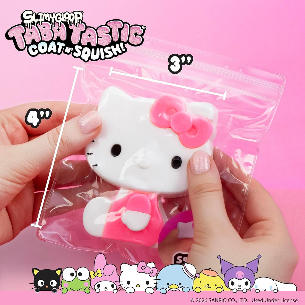 Hello Kitty® and Friends SLIMYGLOOP Taba Tastic™, Sanrio Taba Squishy Making Kit for Kids with Ultra Soft Hello Kitty Squeeze Toy & Flocking Fiber, Cute Sensory Bin Filler Sensory Toys for Kids
