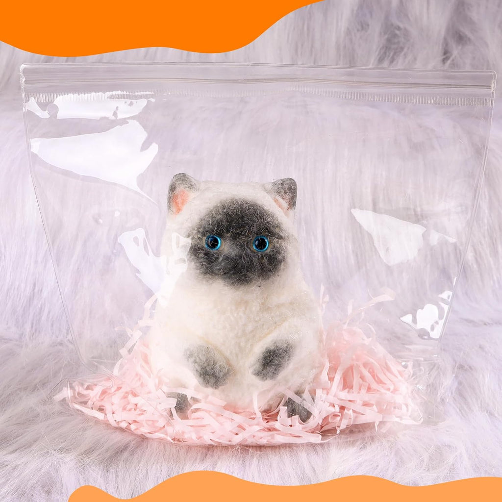 Big Taba Squishy Cat, Handmade Large Cat Taba Toys, Stress Relief, Funny, Cute Soft Cat Squishy Stress Toy Gifts.(Medium Siamese Cat)