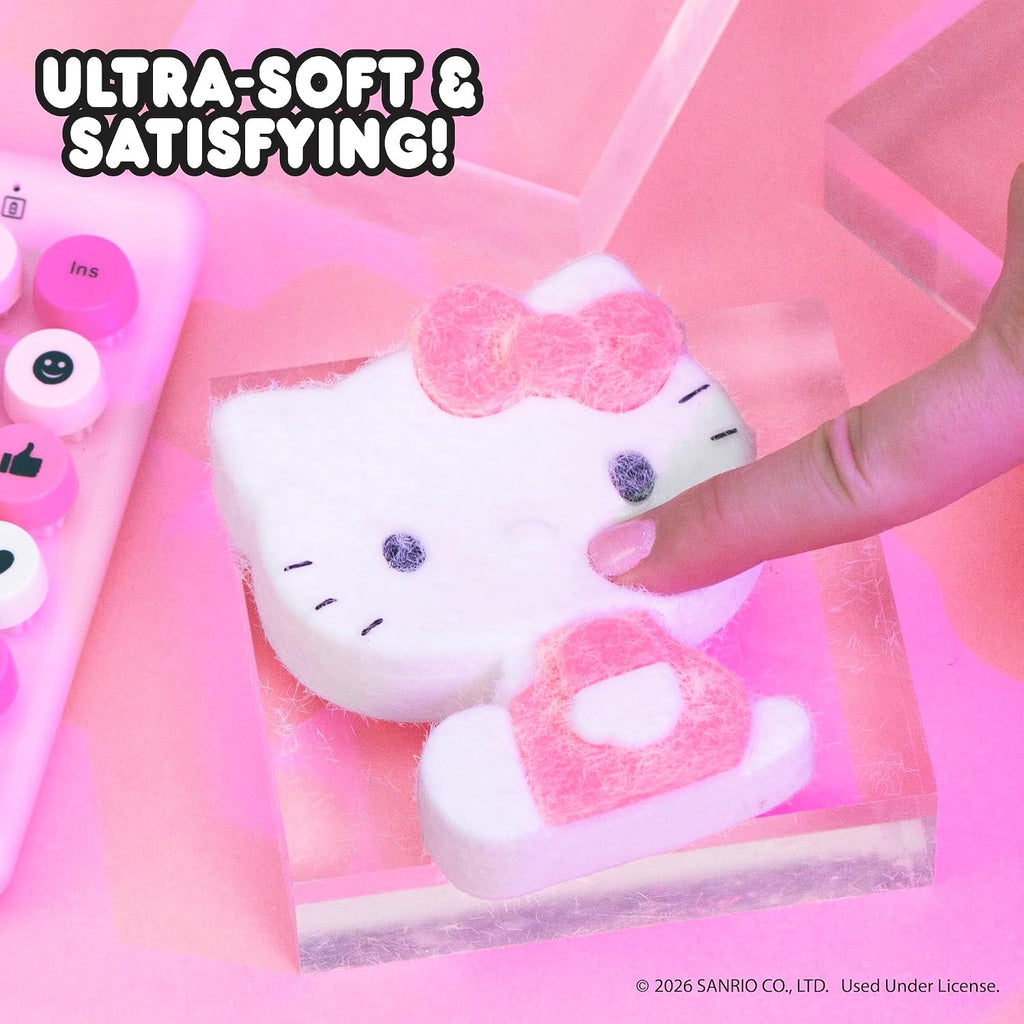 Hello Kitty® and Friends SLIMYGLOOP Taba Tastic™, Sanrio Taba Squishy Making Kit for Kids with Ultra Soft Hello Kitty Squeeze Toy & Flocking Fiber, Cute Sensory Bin Filler Sensory Toys for Kids
