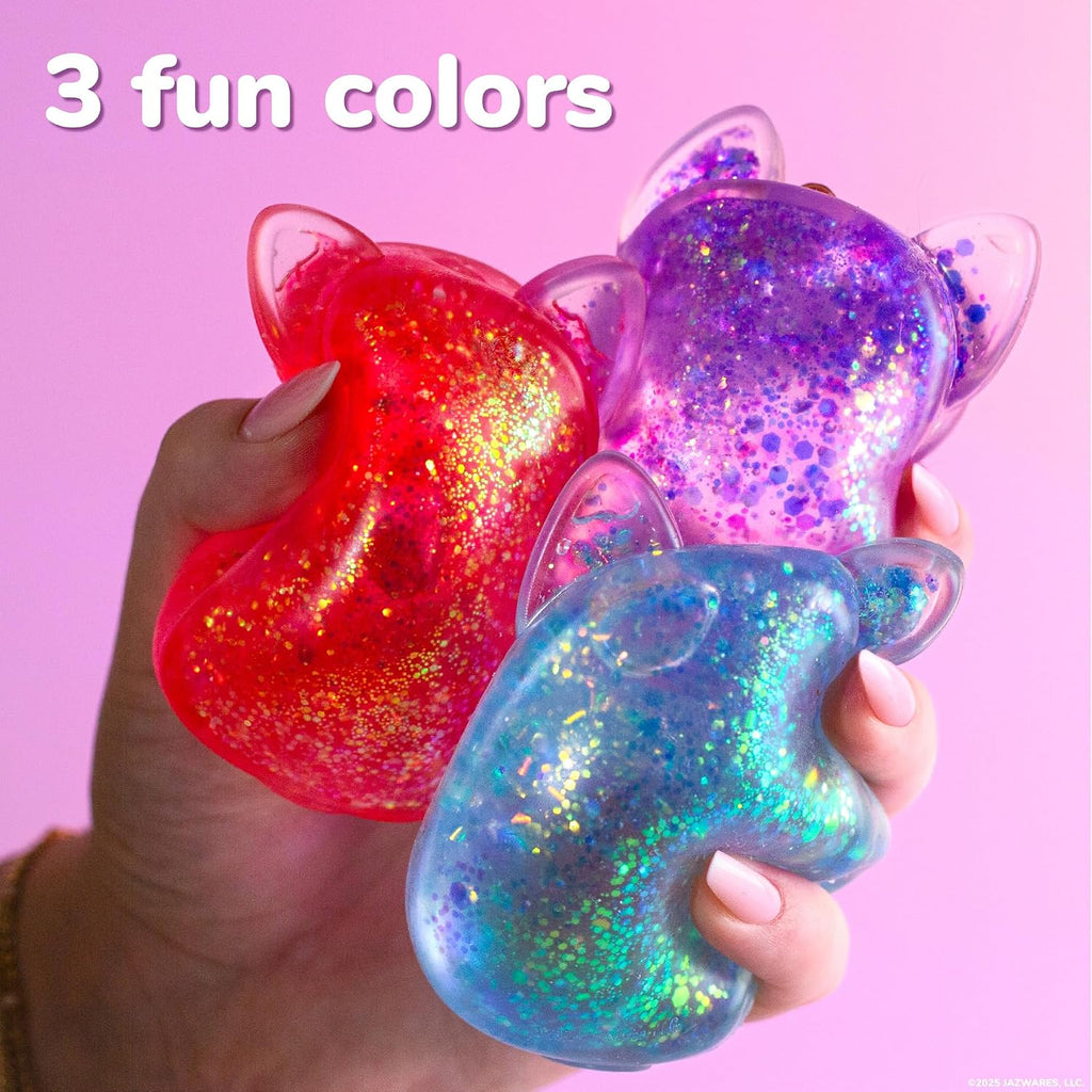 Original Squishmallows™ SLIMYGLOOP Purple Gelli Gels, Slow Rising Sensory Squeeze Toy with Glitter, Gel Filled Fidget Toys