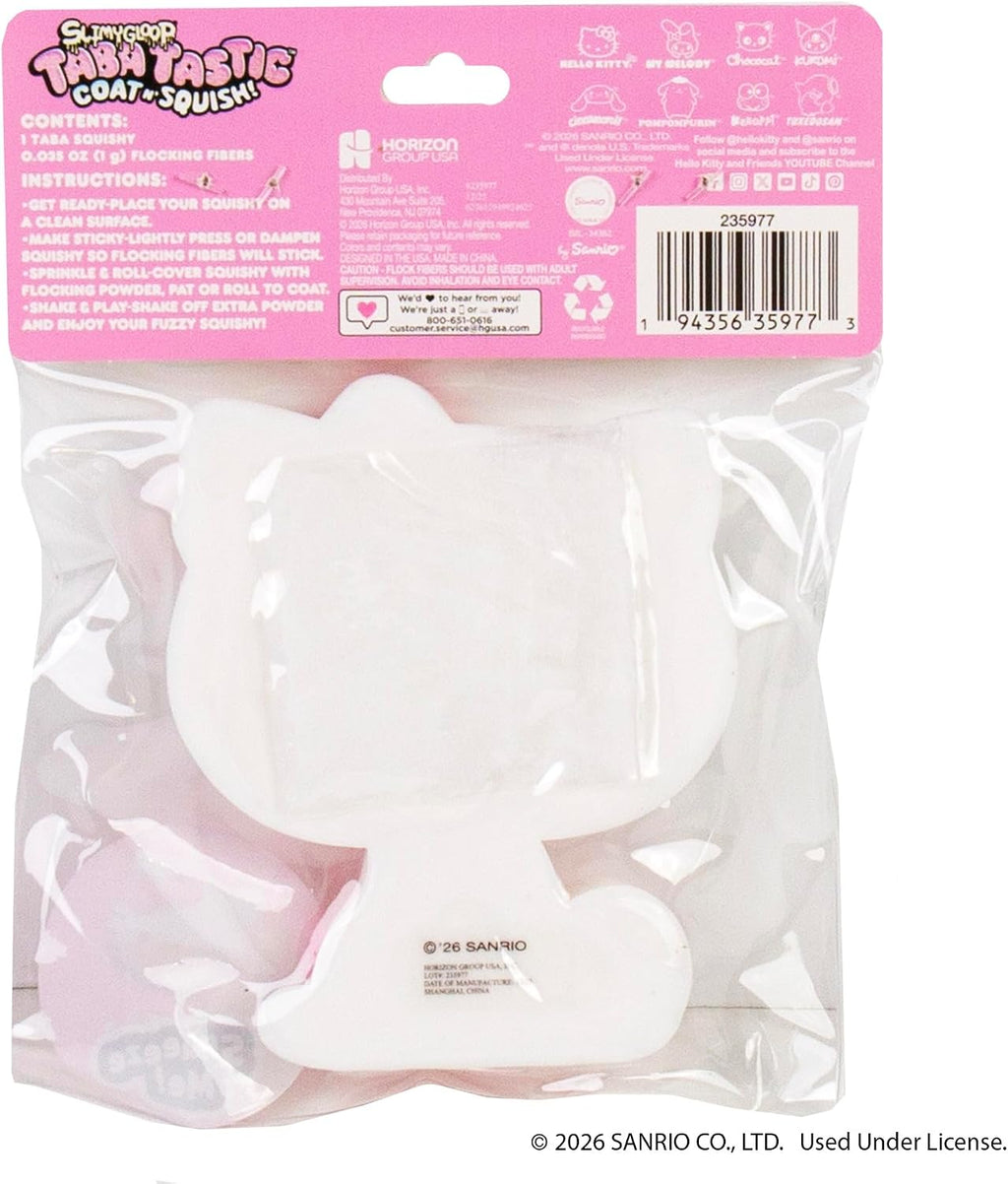 Hello Kitty® and Friends SLIMYGLOOP Taba Tastic™, Sanrio Taba Squishy Making Kit for Kids with Ultra Soft Hello Kitty Squeeze Toy & Flocking Fiber, Cute Sensory Bin Filler Sensory Toys for Kids