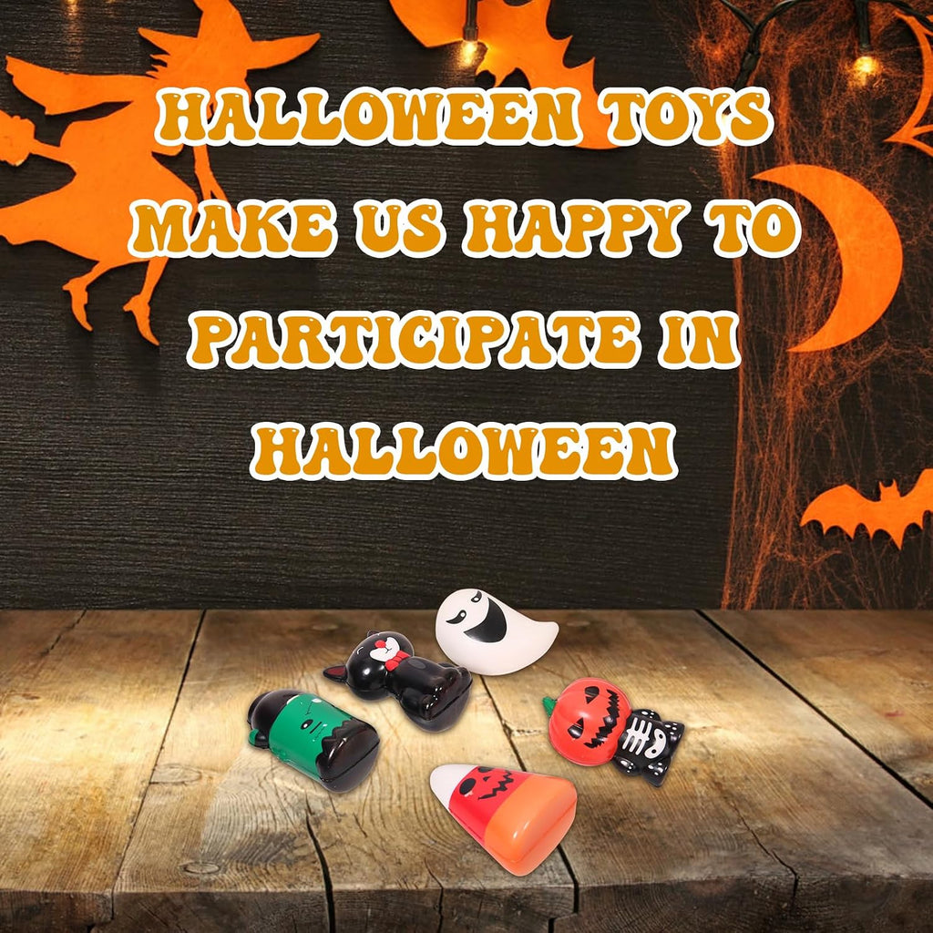 New 6 Pcs Halloween Squishy Toys,Halloween Squishies Party Favors Slow Rising Gift Box Halloween Treat Bag Classroom Prizes Soft Stress Relief Toys for Kids Toddlers(6Pcs-2)