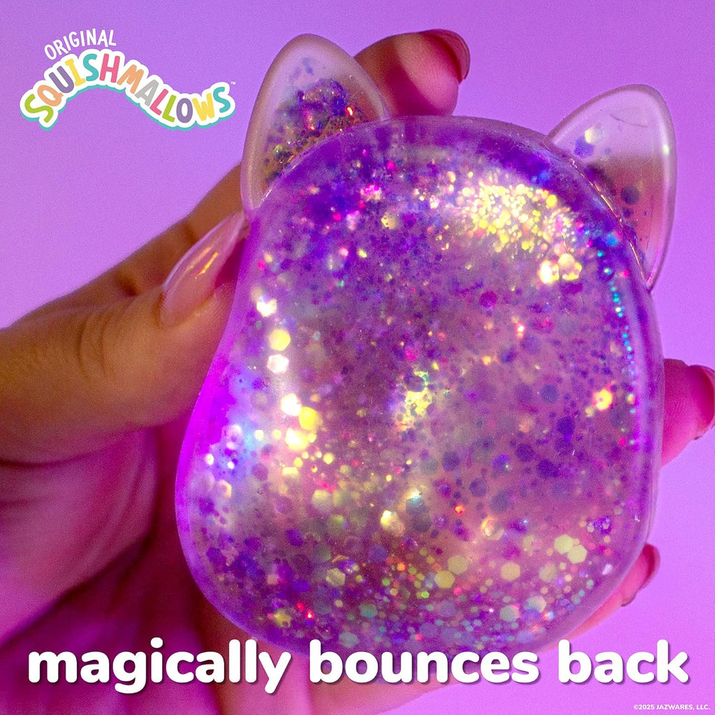 Original Squishmallows™ SLIMYGLOOP Purple Gelli Gels, Slow Rising Sensory Squeeze Toy with Glitter, Gel Filled Fidget Toys