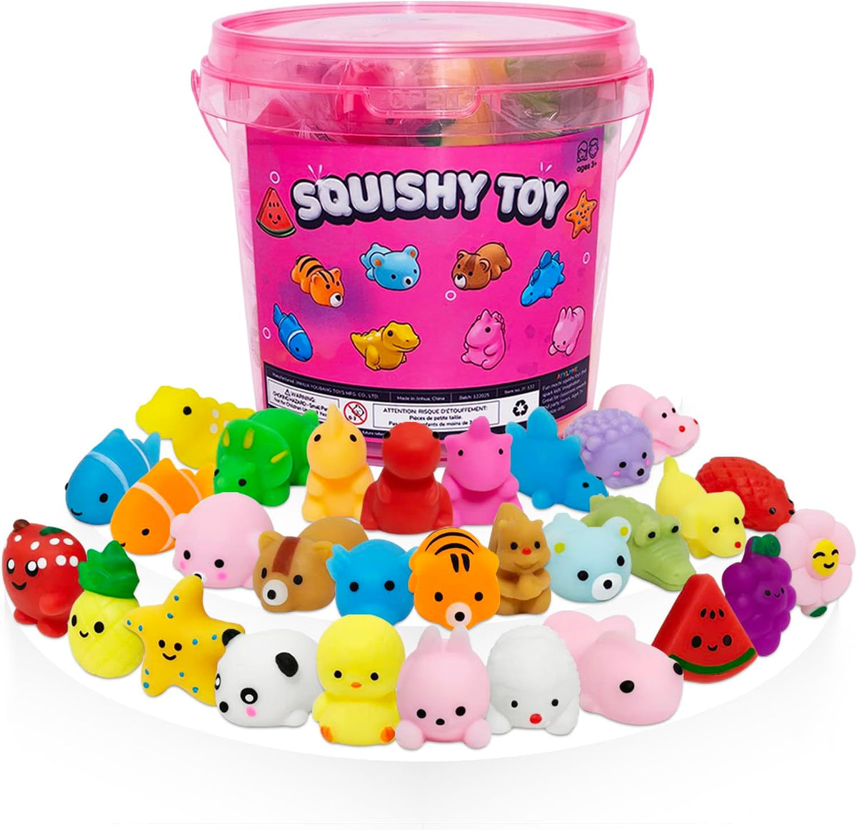 30 Pack Mochi Squishy Toys, Cute Mini Squishies Party Favors for Kids 3-5 4-8 8-12 Boys Girls, Classroom Treasure Box Prizes, Easter, Goodie Bag Stuffers, Stress Relief Sensory Fidget Toys