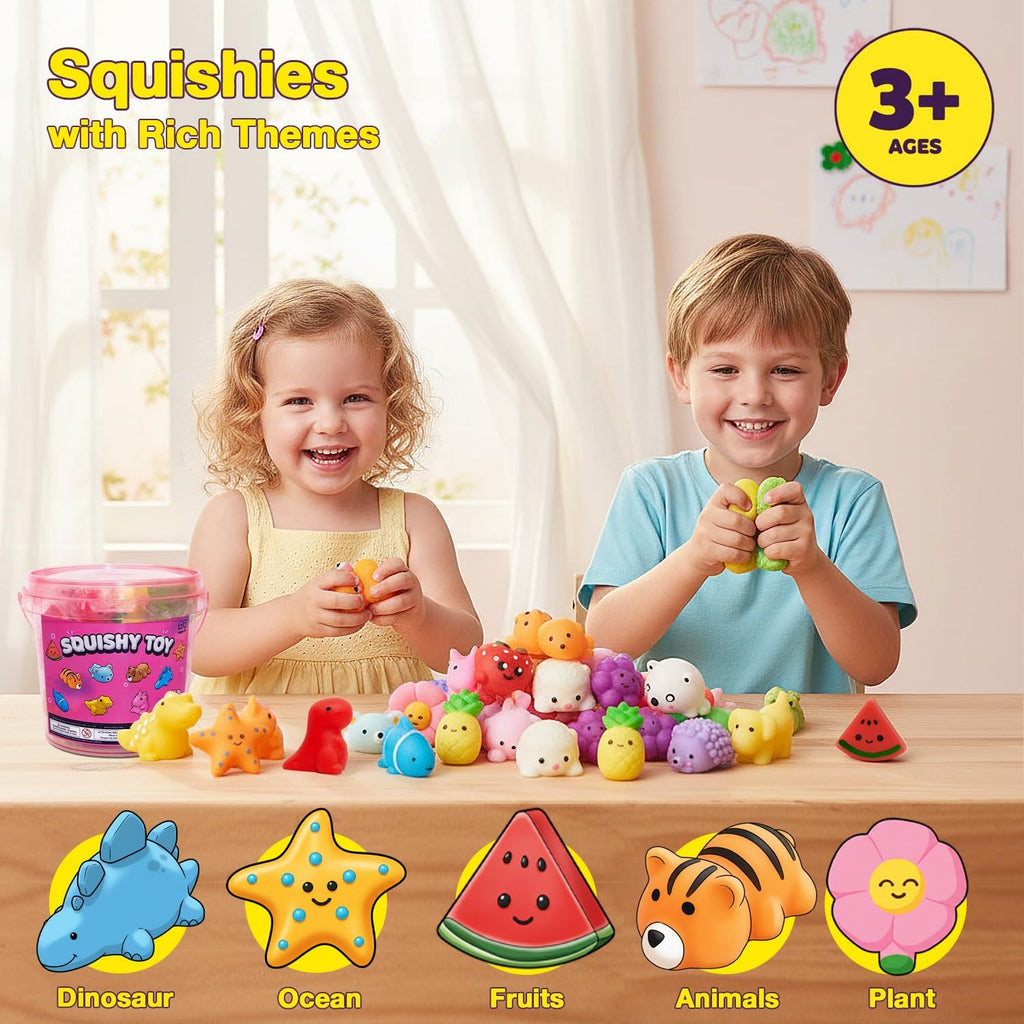 30 Pack Mochi Squishy Toys, Cute Mini Squishies Party Favors for Kids 3-5 4-8 8-12 Boys Girls, Classroom Treasure Box Prizes, Easter, Goodie Bag Stuffers, Stress Relief Sensory Fidget Toys
