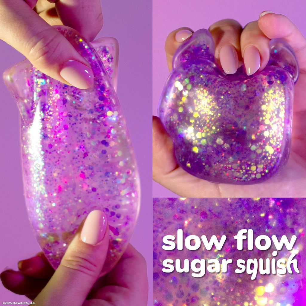 Original Squishmallows™ SLIMYGLOOP Purple Gelli Gels, Slow Rising Sensory Squeeze Toy with Glitter, Gel Filled Fidget Toys